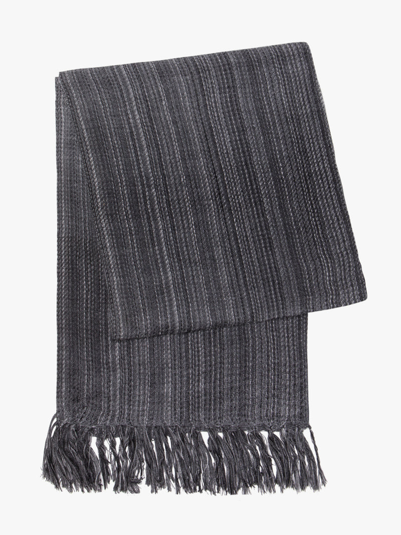 Grey braided scarf