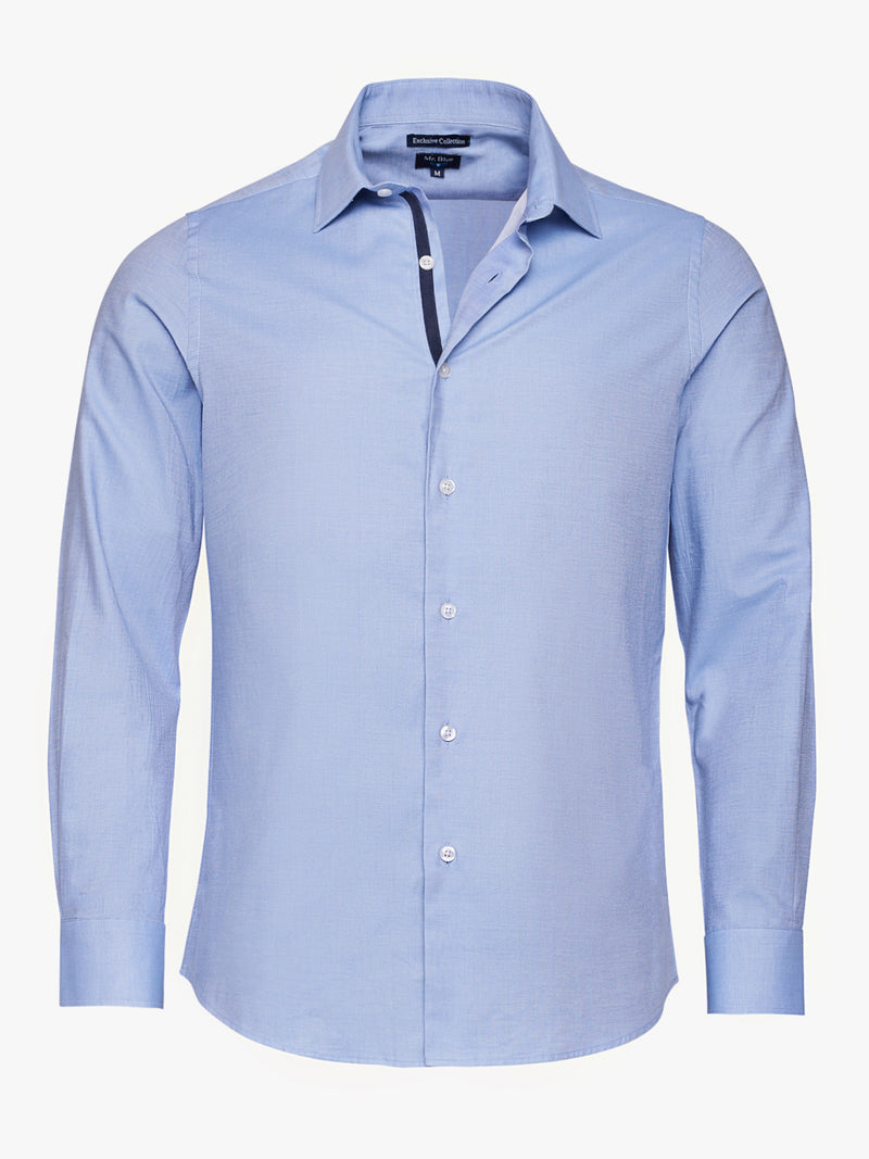 Slim Fit Twill Shirt Blue