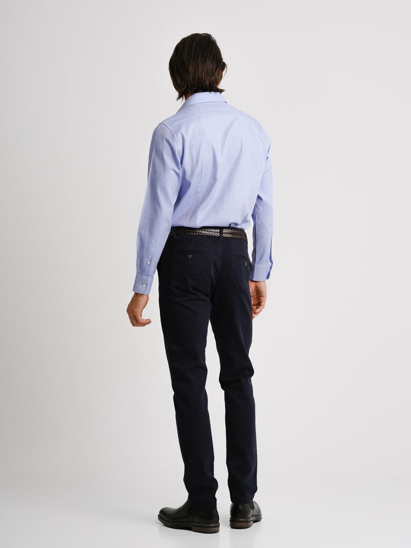 Slim Fit Twill Shirt Blue