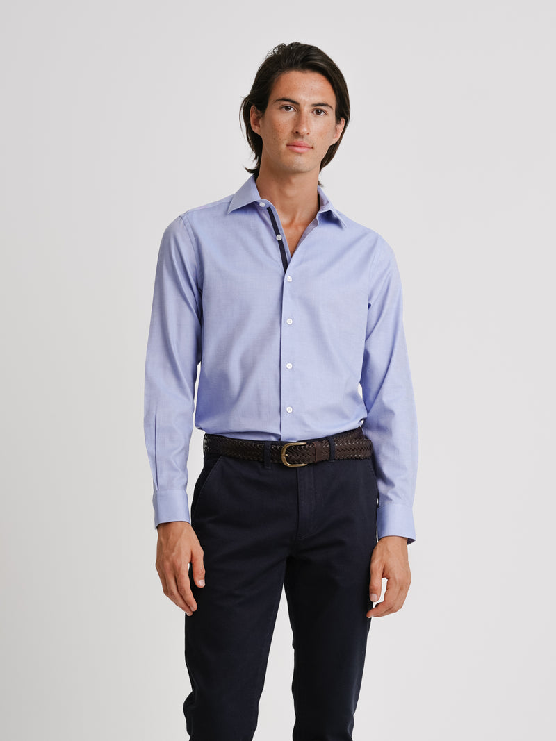 Slim Fit Twill Shirt Blue