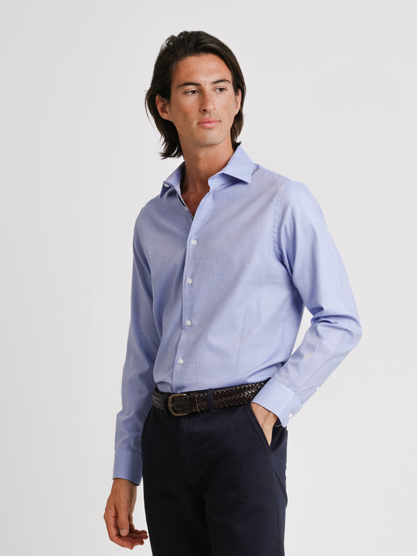 Slim Fit Twill Shirt Blue