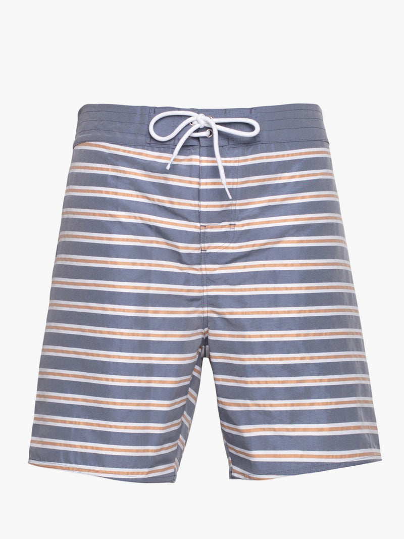 Surfer shorts with thin stripes gray and yellow
