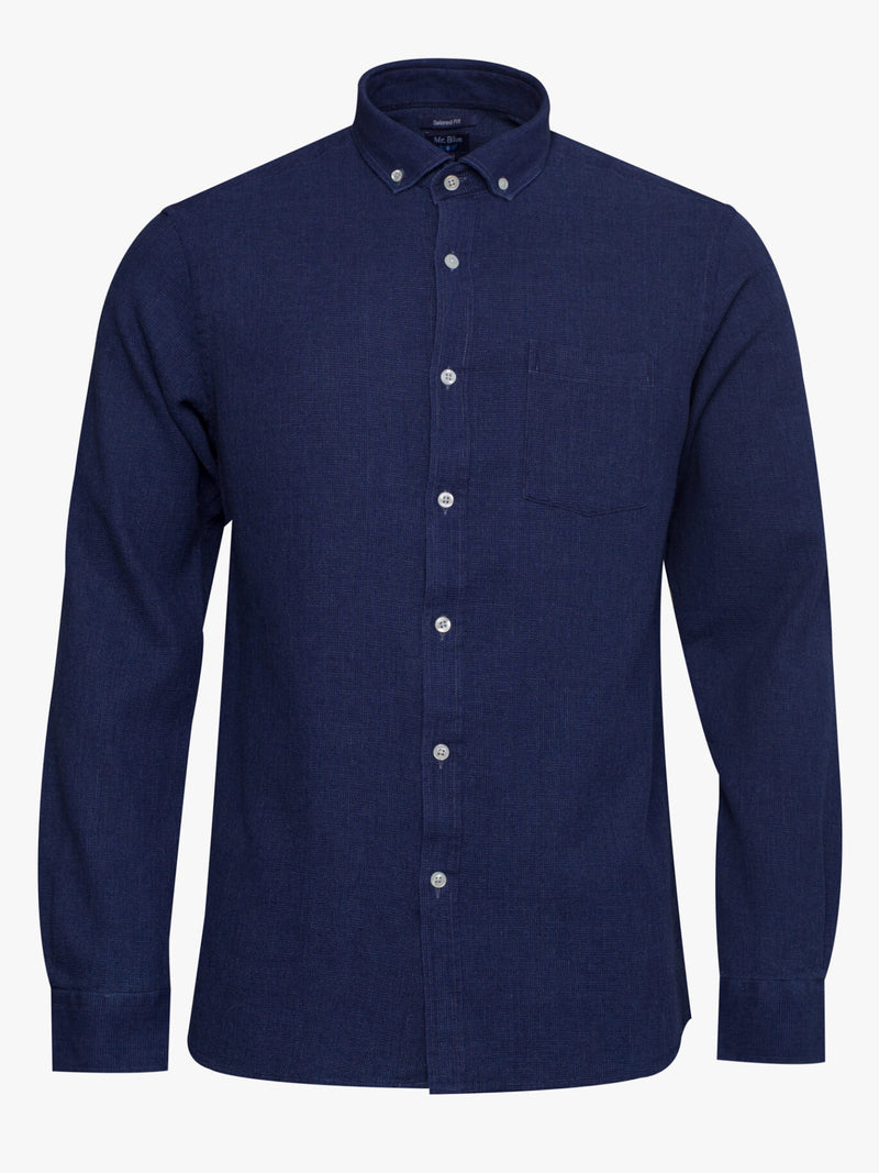 Blue denim shirt with pocket