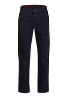 Calças chino algodão regular fit azul escuro - Mr Blue