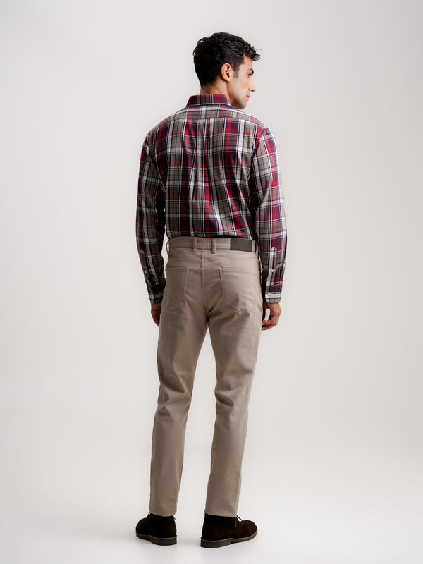 Pantalones Chinos Slim Fit Dobby Beiges