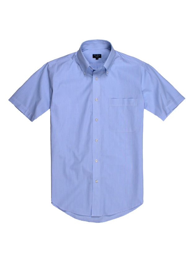 Short Sleeve Shirt Linen and Cotton Thin Stripes