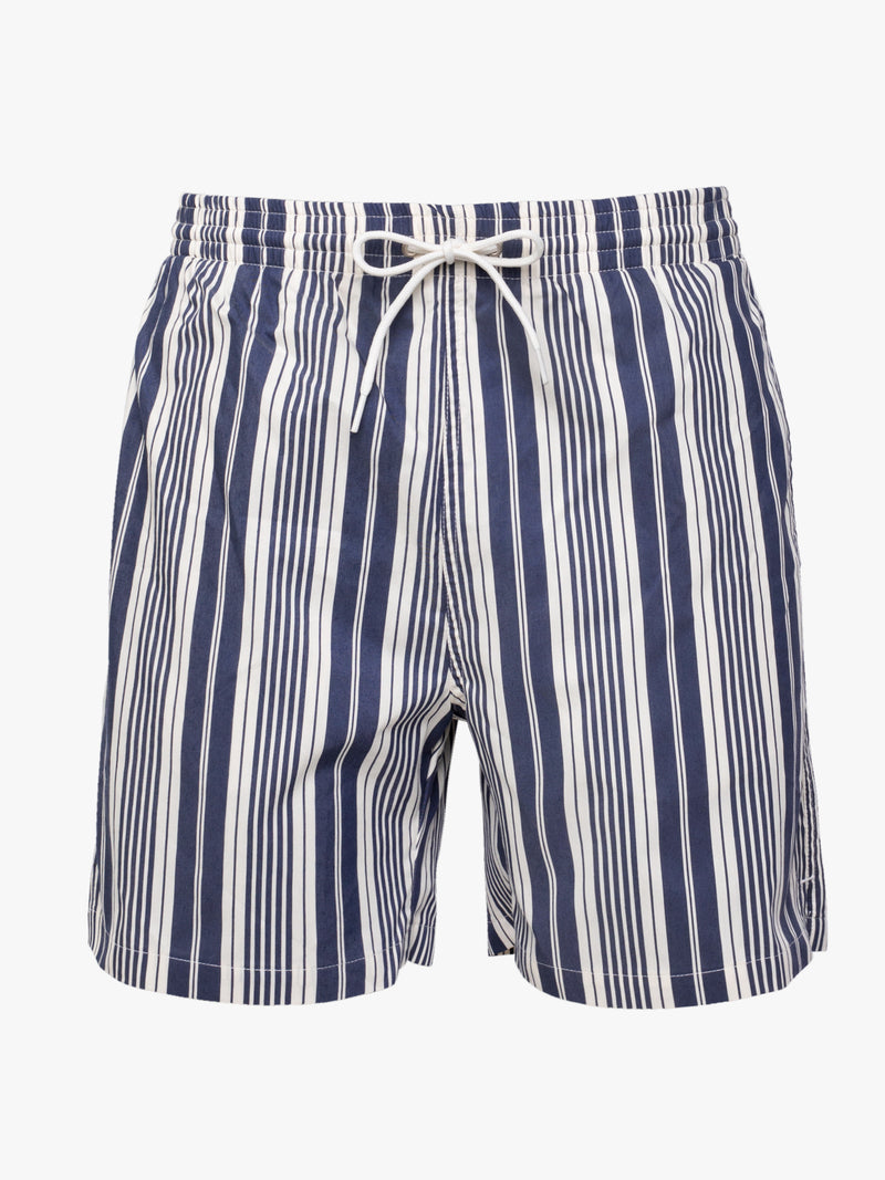 Classic blue striped swim shorts