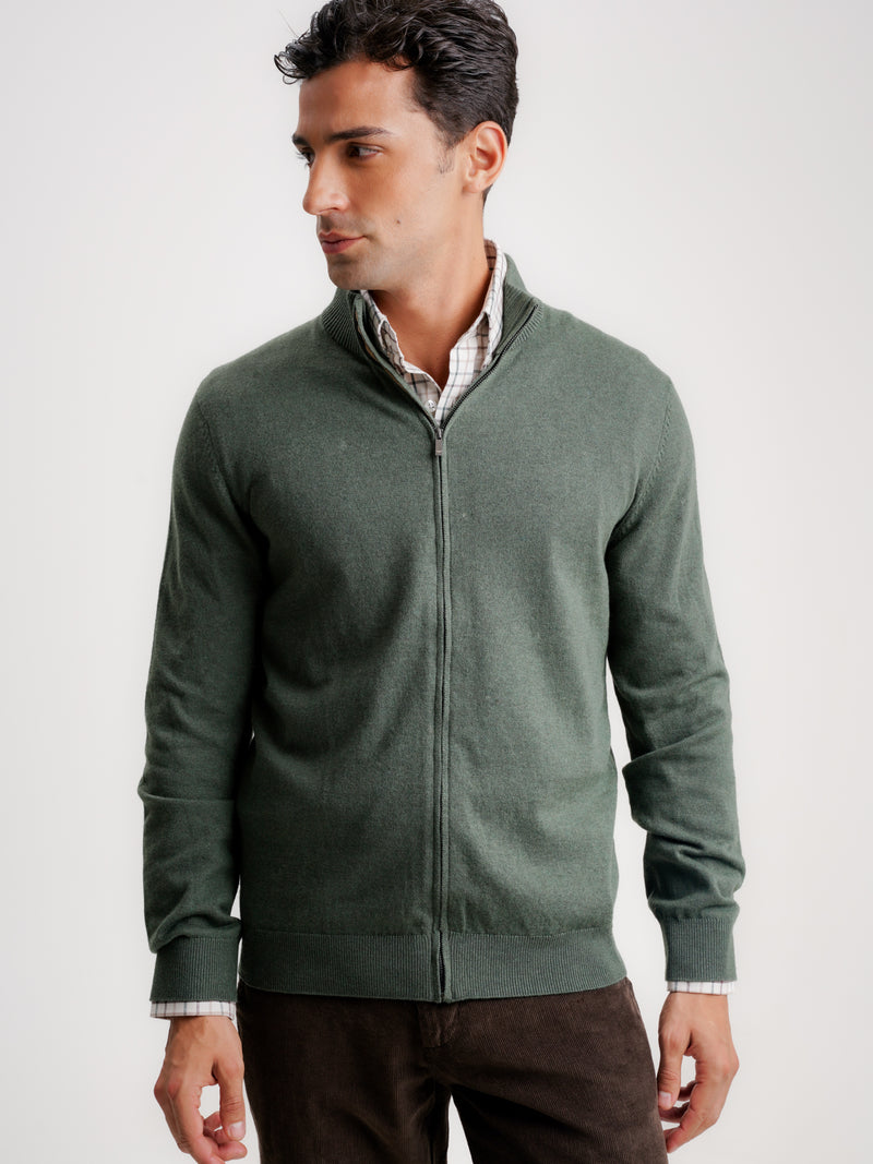 Pullover Lana Merino Fino Verde