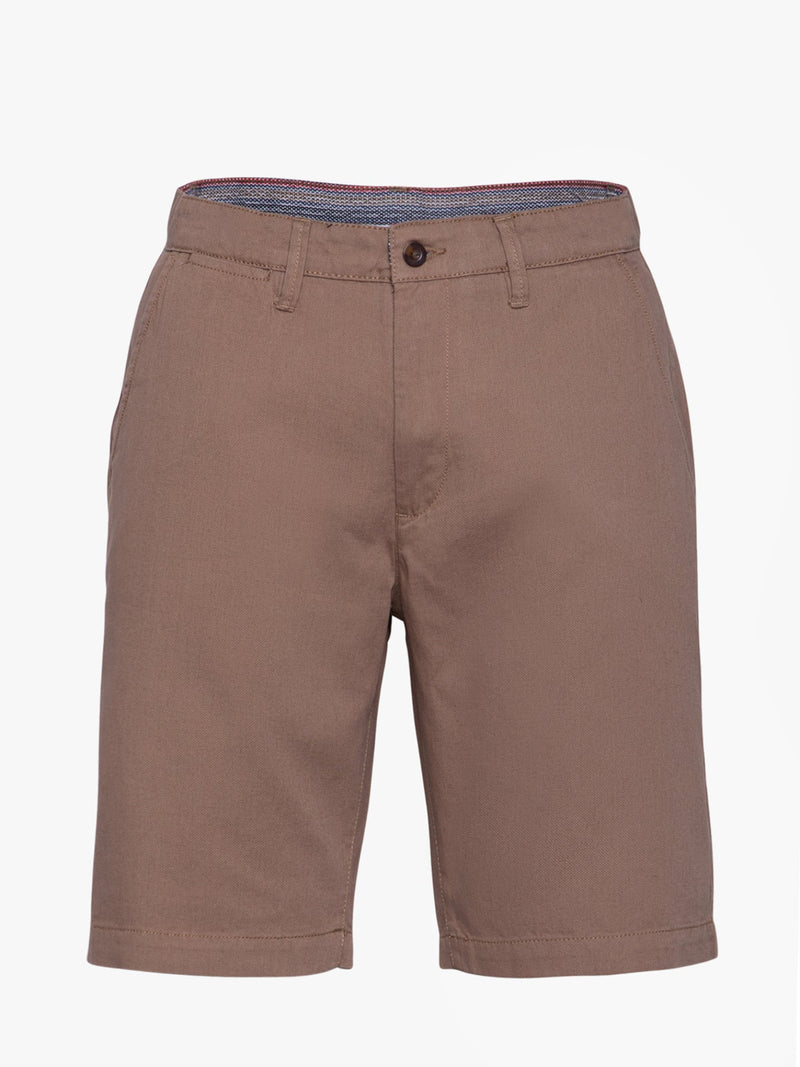 Brown cotton Bermuda shorts