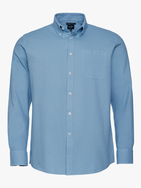 Regular Fit Structured Shirt Blue