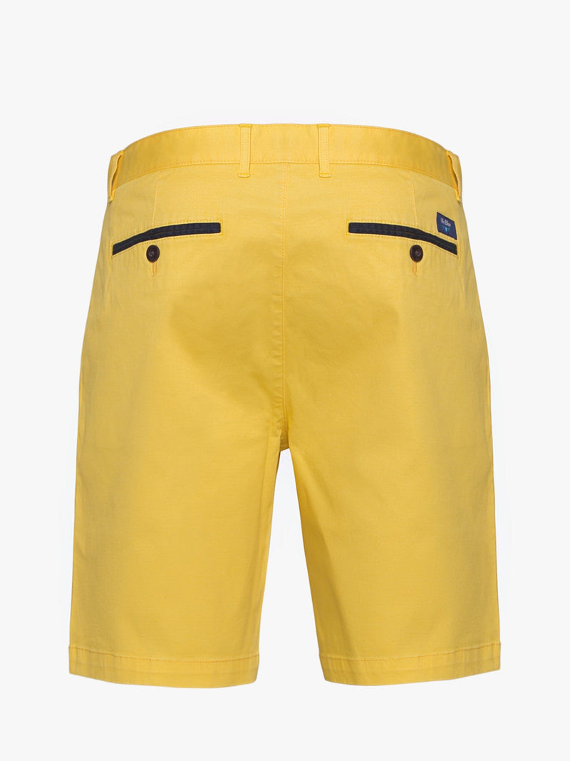 Yellow cotton Bermuda shorts