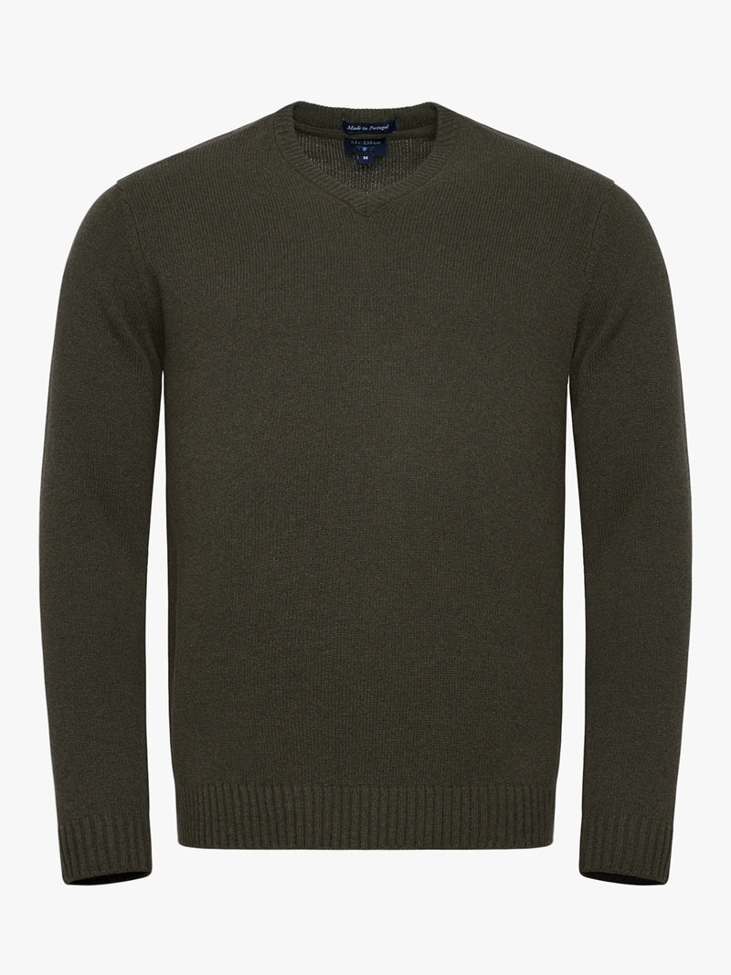 Green Thick Wool Pullover