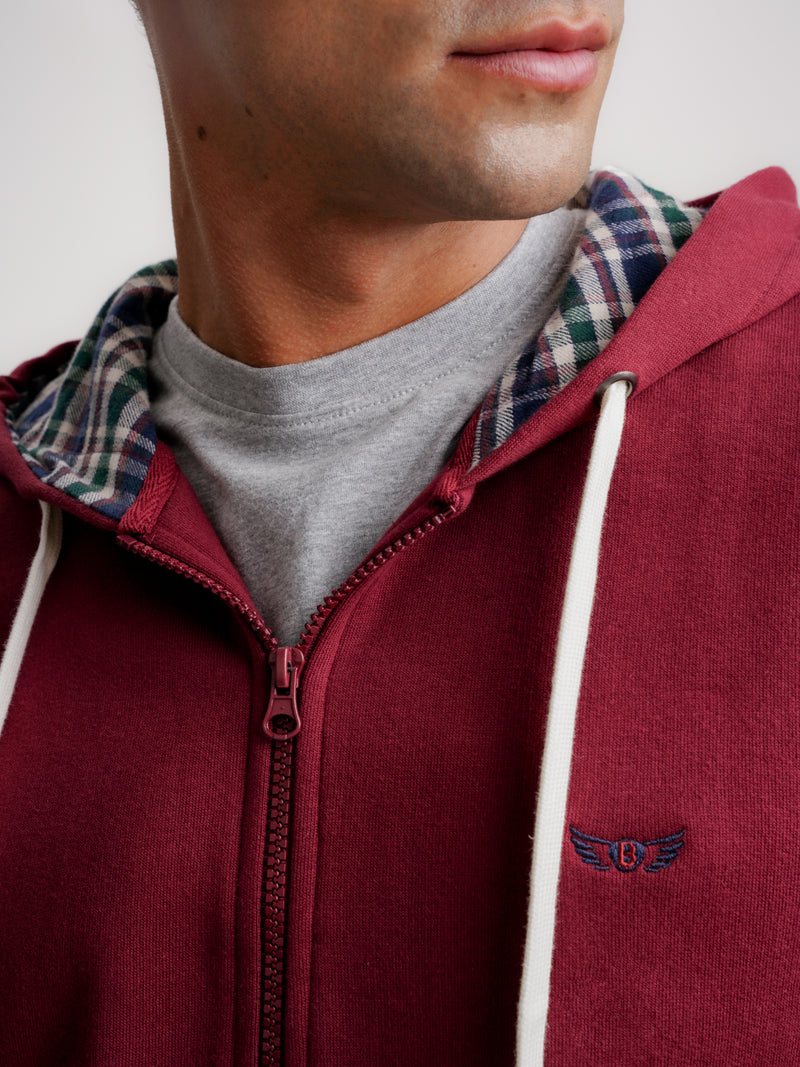 Burgundy Hoodie With Logo