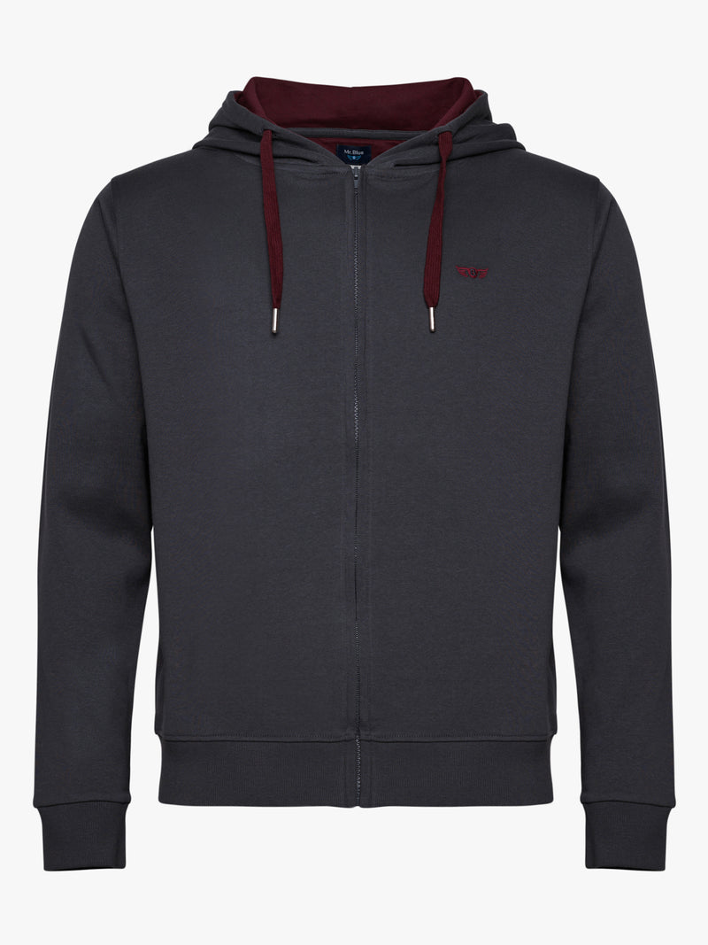 Hoodie Cinzento Com Logo