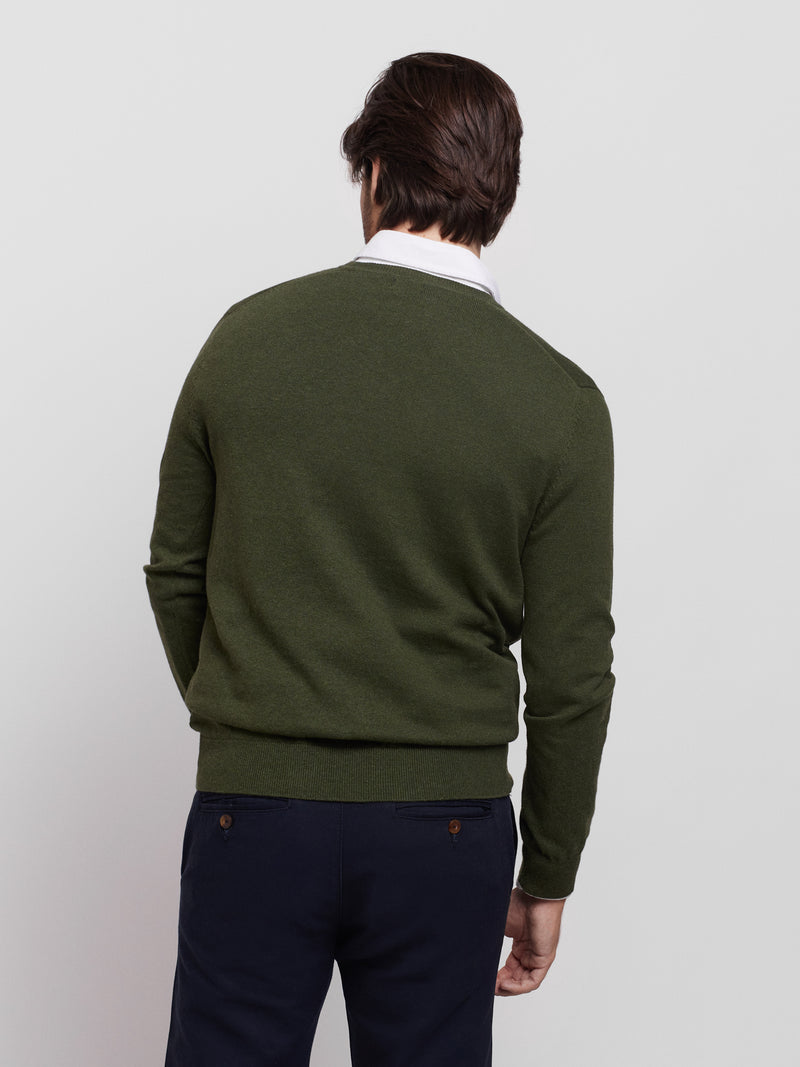 Pullover Regular Fit Green Long Sleeve