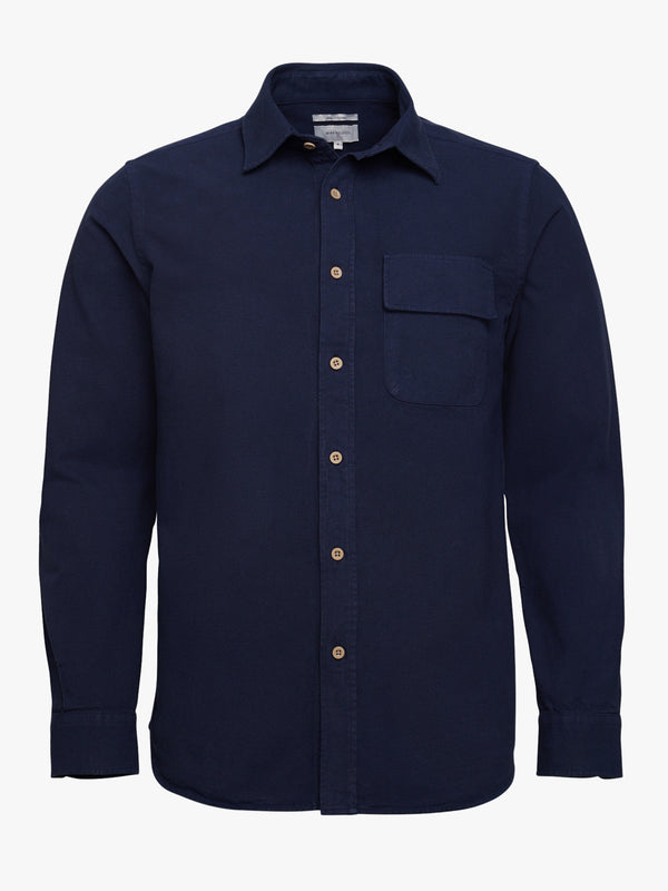 Tailored fit Twill overshirt Blue
