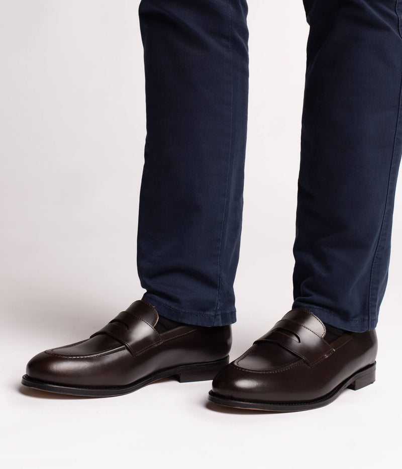Grant brown leather loafers