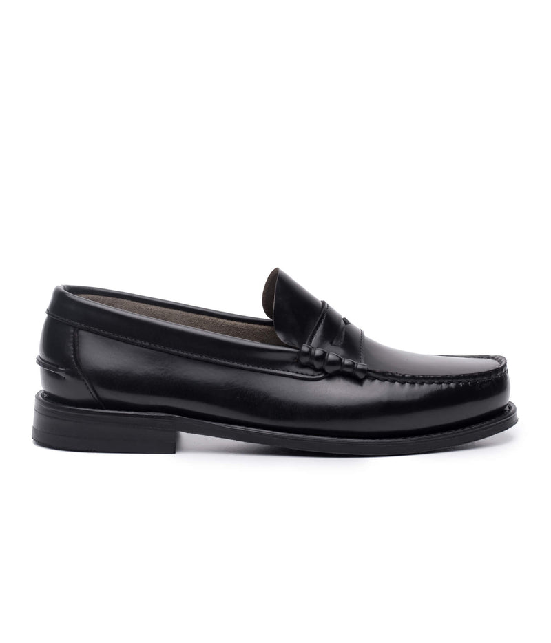 Mocassin Dalton sola de borracha preto