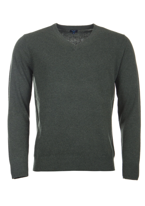 V-neck Green Pullover