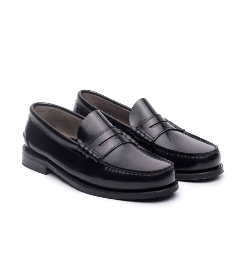 Mocassin Dalton sola de borracha preto