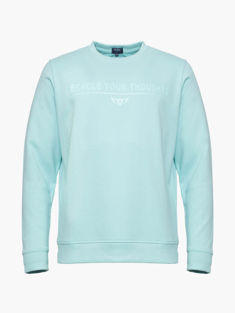 Acqua blue cotton sweatshirt