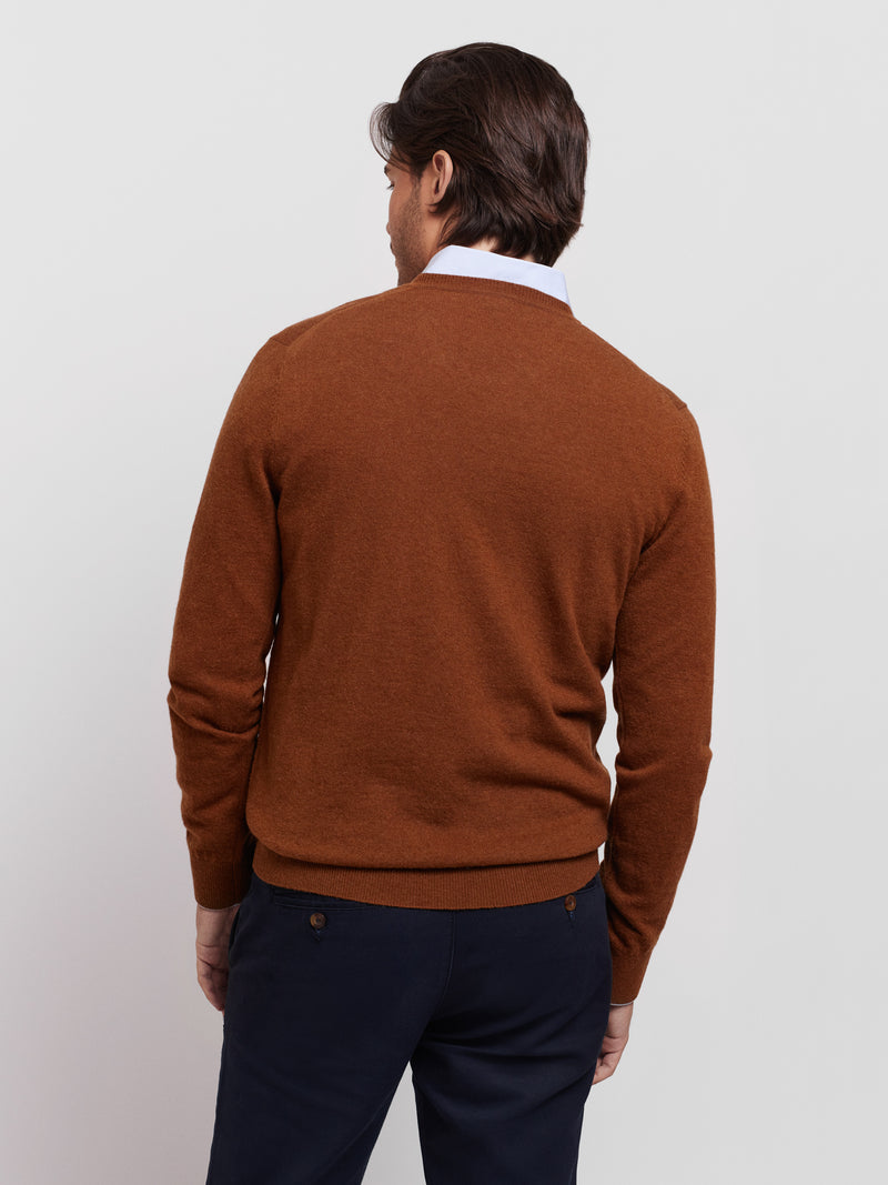 Regular Fit Pullover Brown Long Sleeve