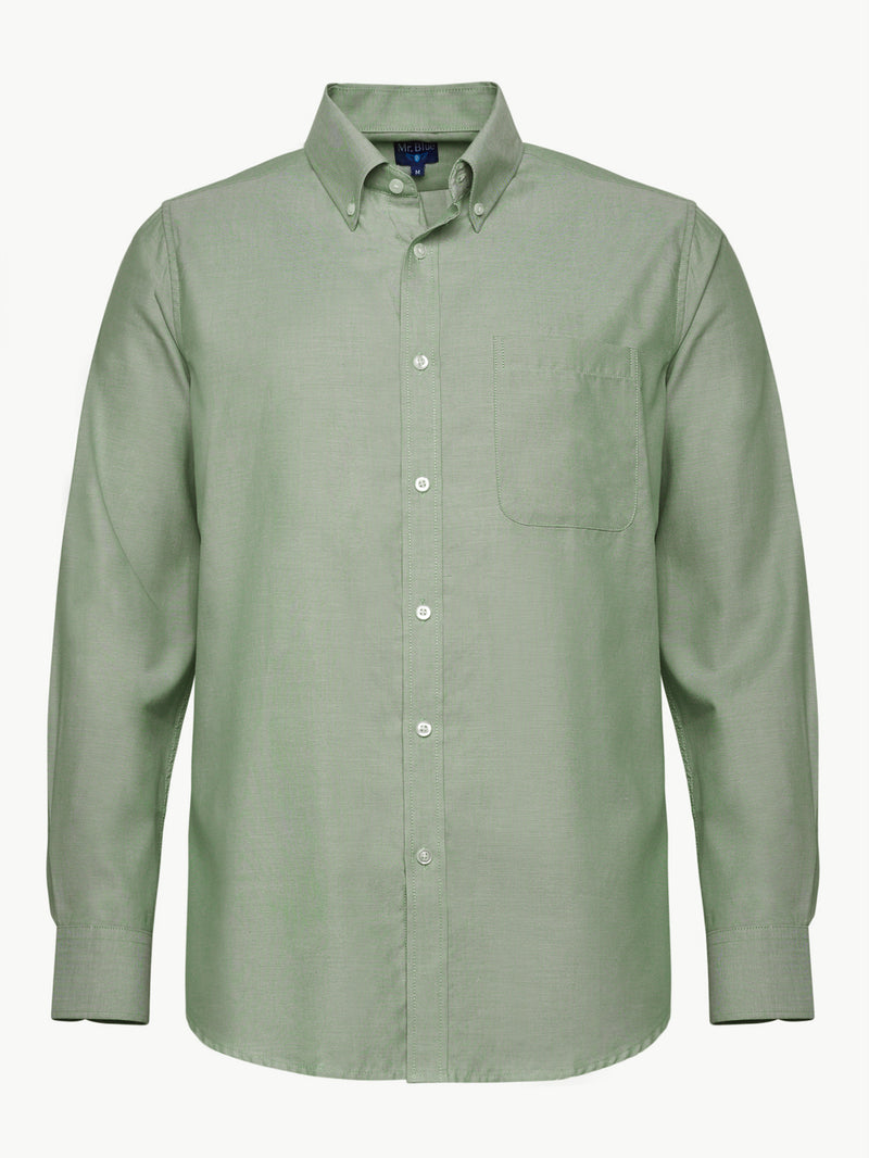 Fit Oxford Green Regular Shirt