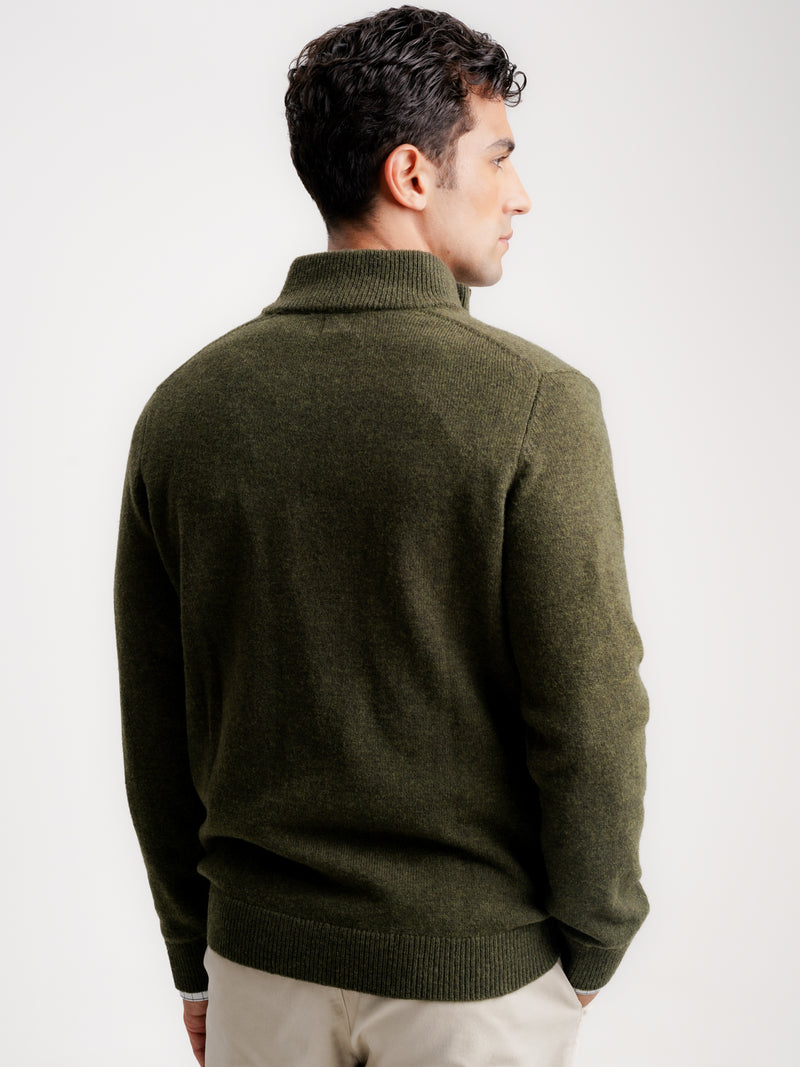 Green Thick Wool Pullover