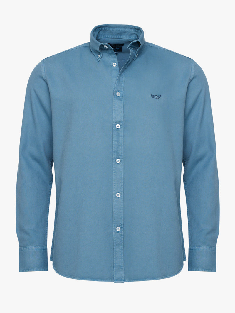 Dobby Blue Regular Fit Shirt