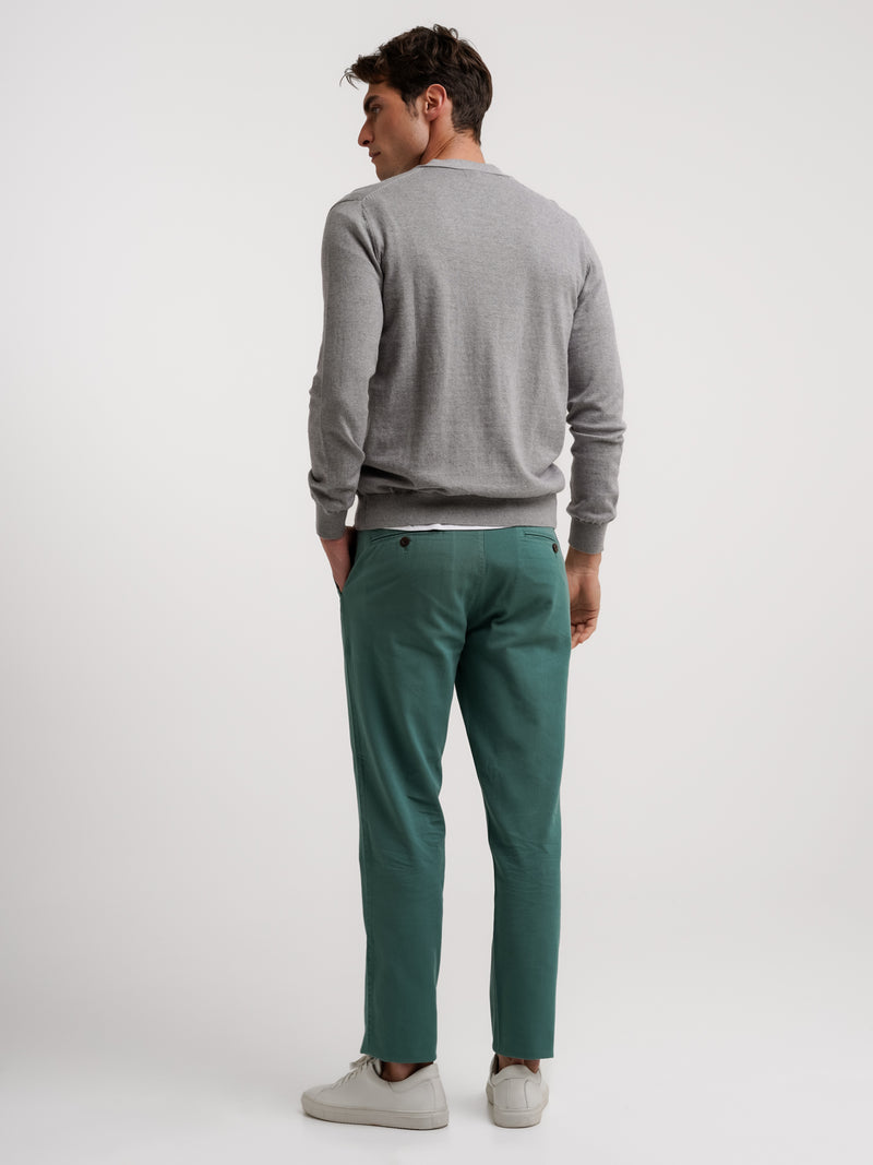 Slim Fit Green Pants