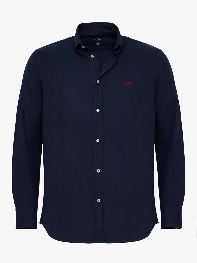 Camisa Regular Fit Oxford Azul