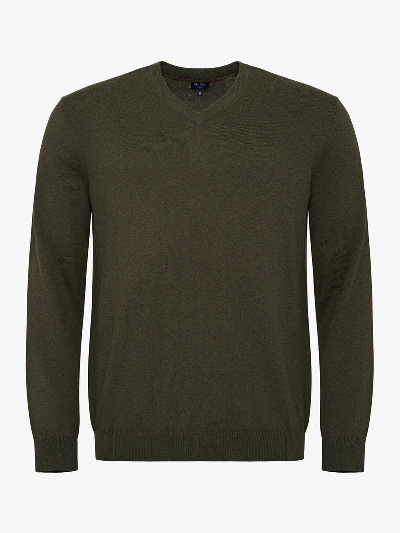 Green Thin Cashmere Pullover