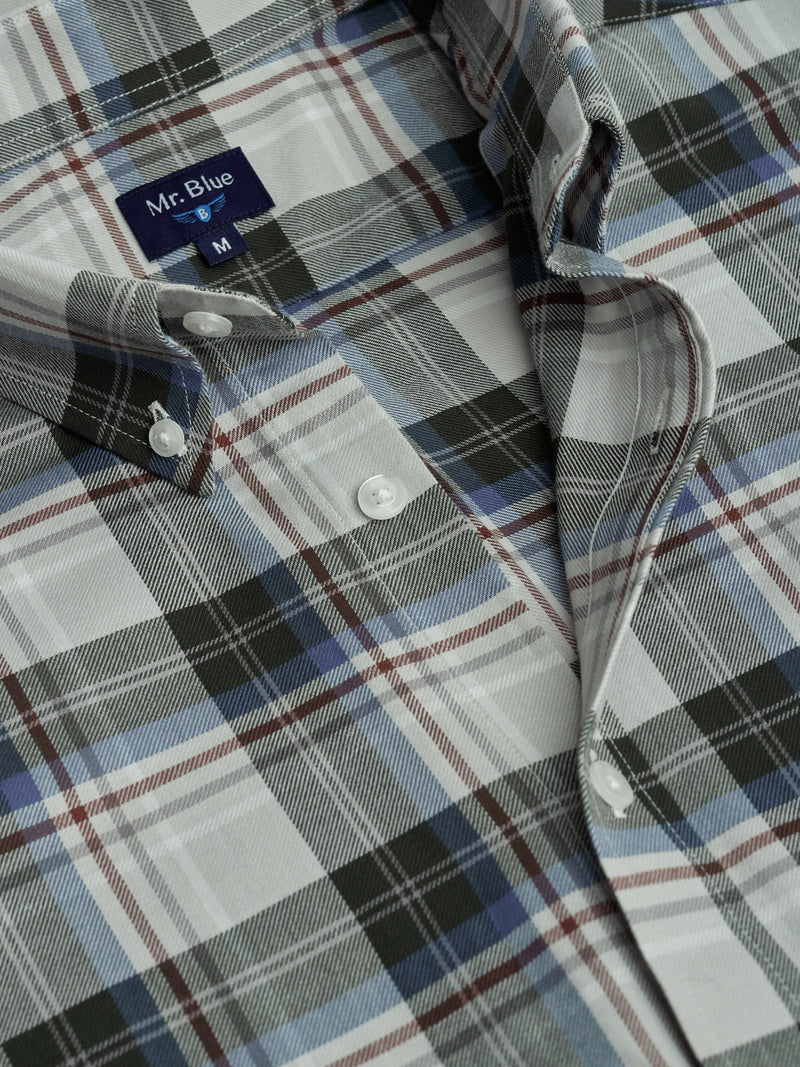 Camisa Regular Fit Franela Gris