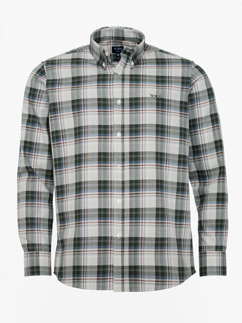 Regular Fit Grey Flannel Shirt