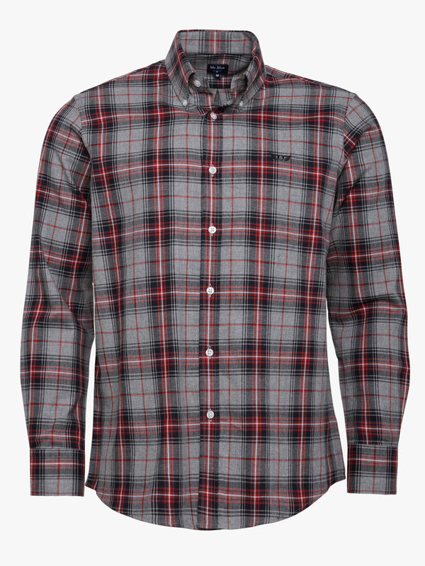 Camisa Regular Fit Franela Gris