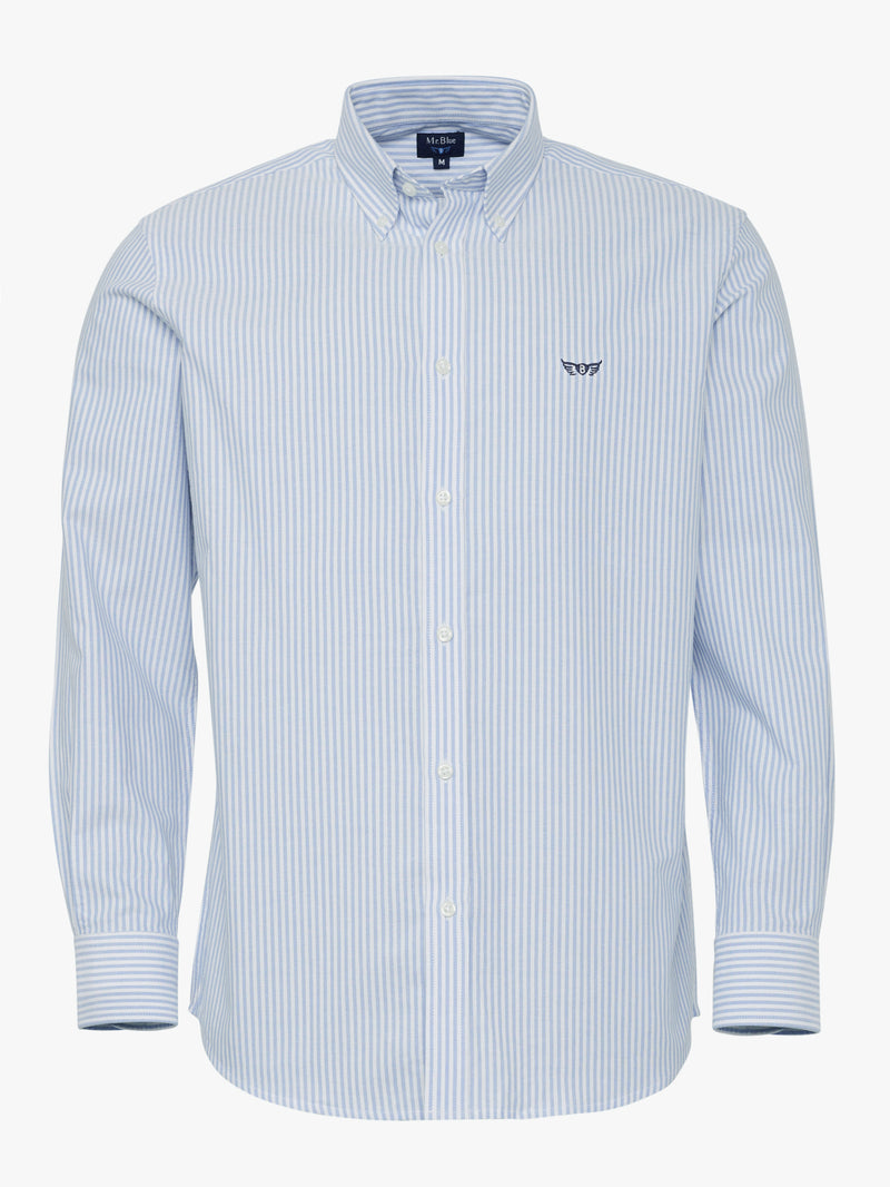 Camisa Regular Fit Oxford Azul