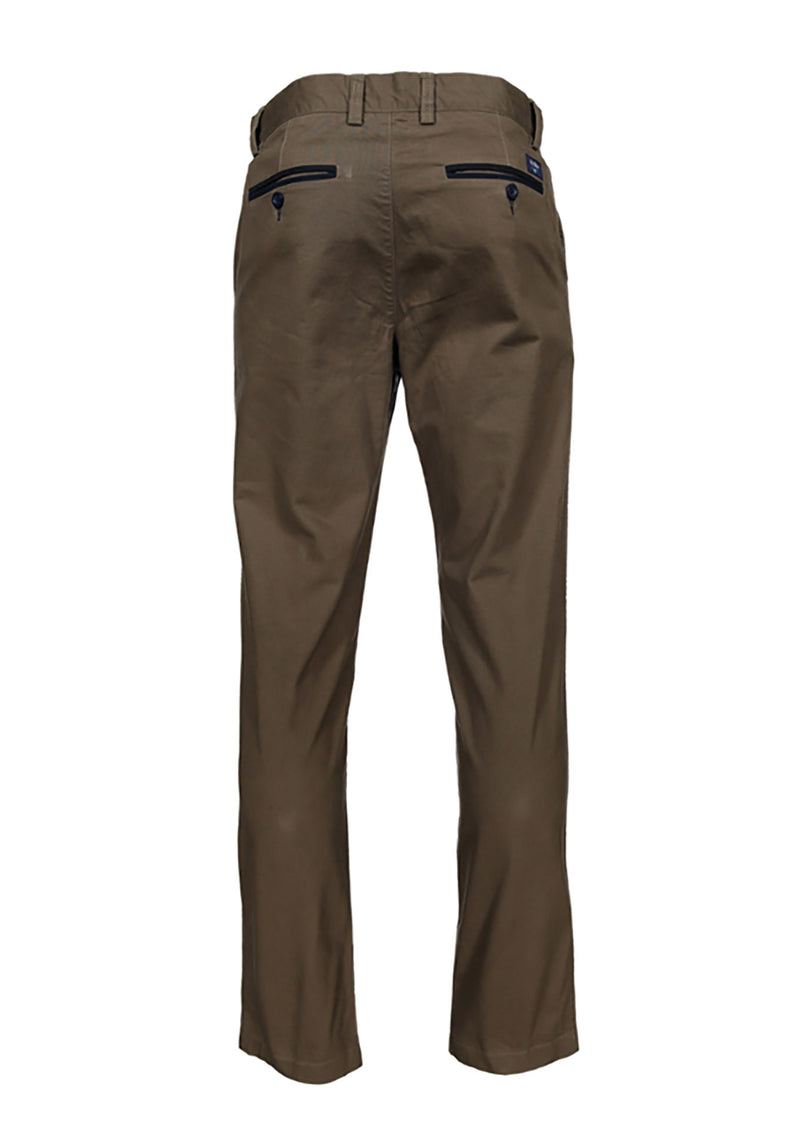 REGULAR FIT STRUCTURED CHINO PANTS