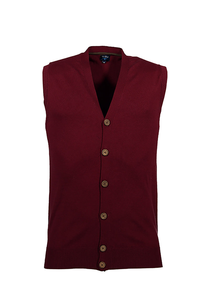 V-NECK VEST WITH BUTTONS AND CASHMERE