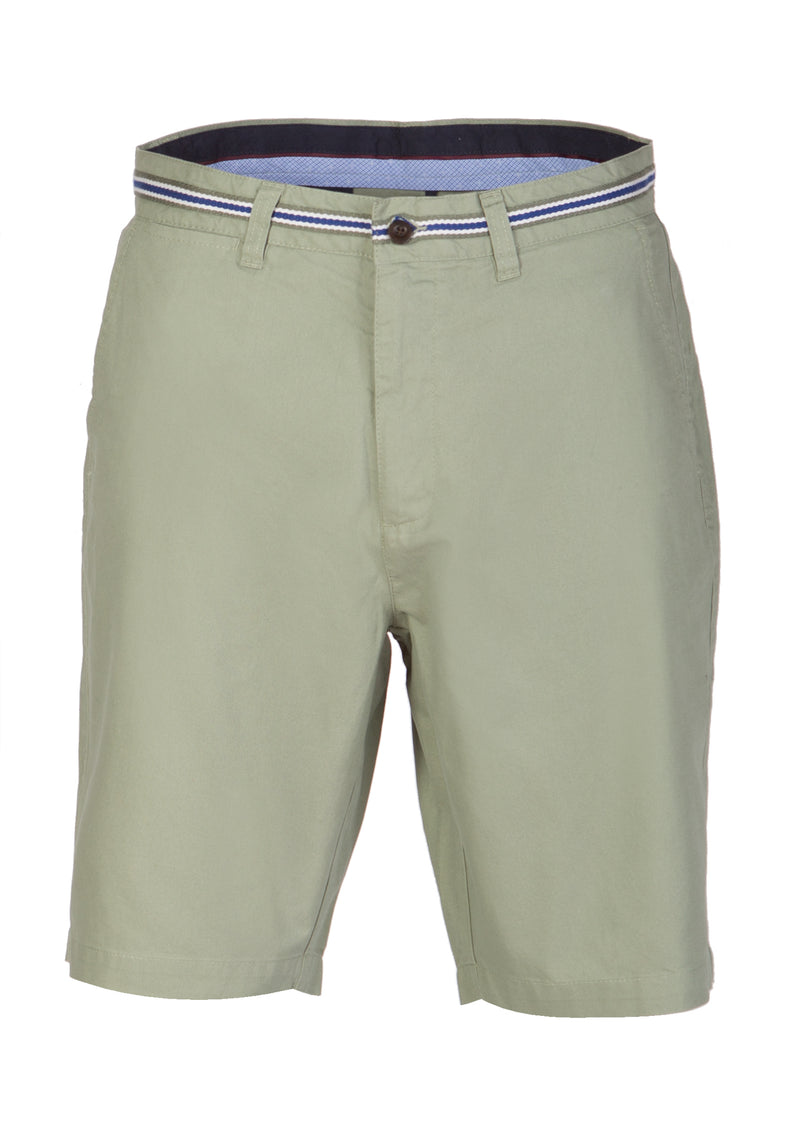 Smooth green Canvas Bermuda shorts