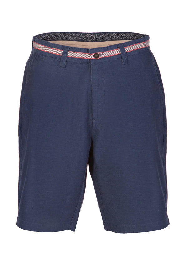 Smooth dark blue Twill Bermuda shorts