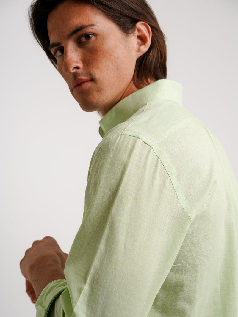 Fit Fit Linen Green Shirt