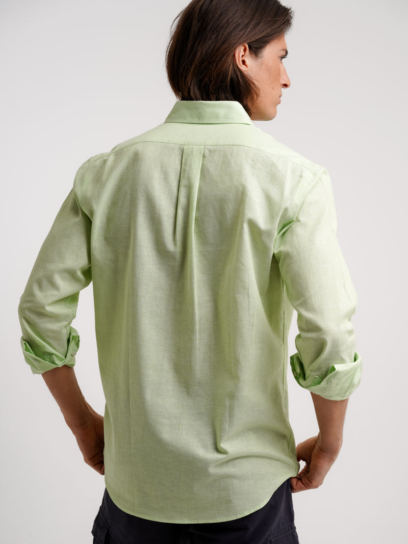 Fit Fit Linen Green Shirt