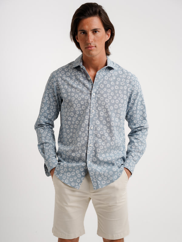 TAILORED FIT LINHO BLUE SHIRT