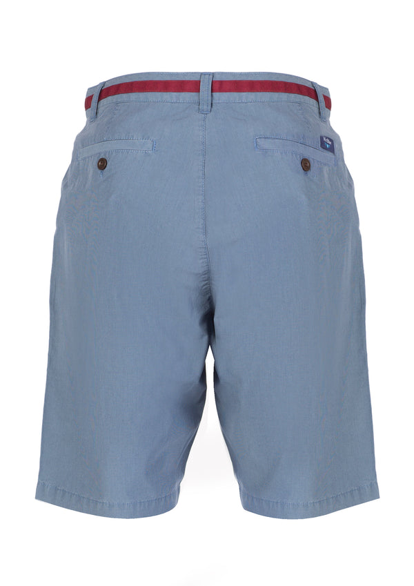 Smooth dark blue Twill Bermuda shorts