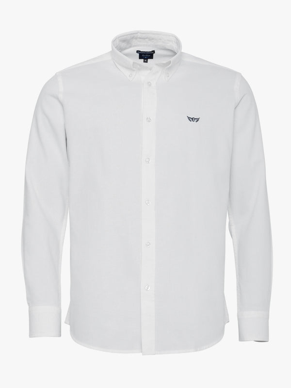 Camisa Regular Fit Estructurada Blanca