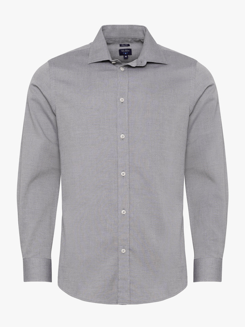 Slim Fit Oxford Shirt Grey