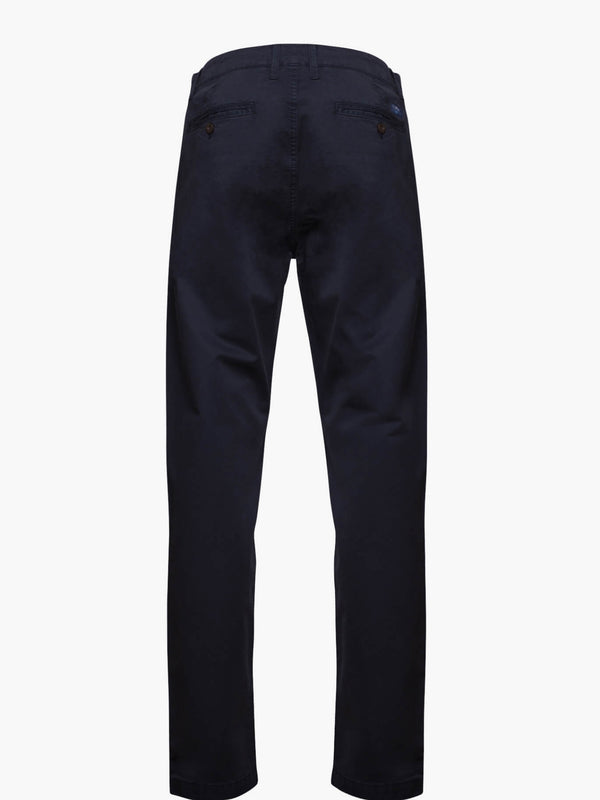 Calças Chinos Twill lisas azul escuro