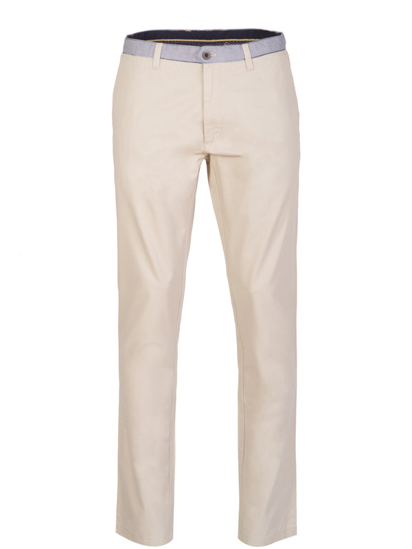 Calças Chinos Slim Fit lisas beige