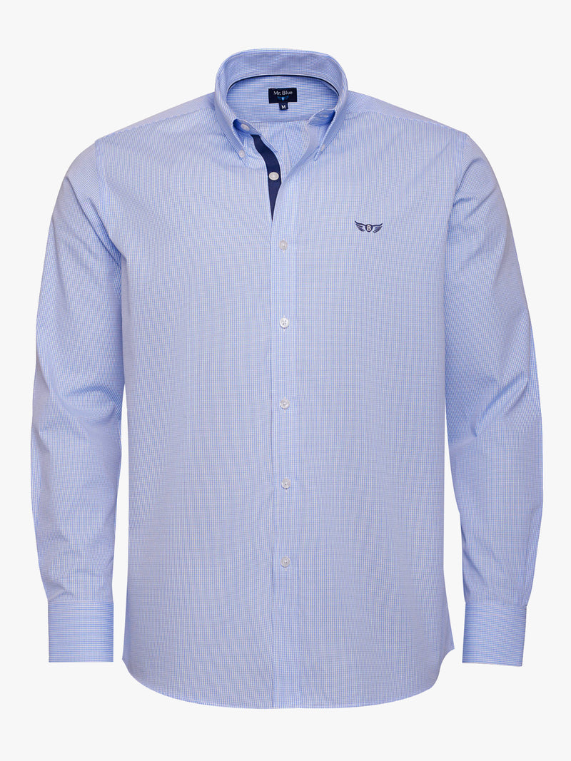Poplin Blue Regular Fit Shirt