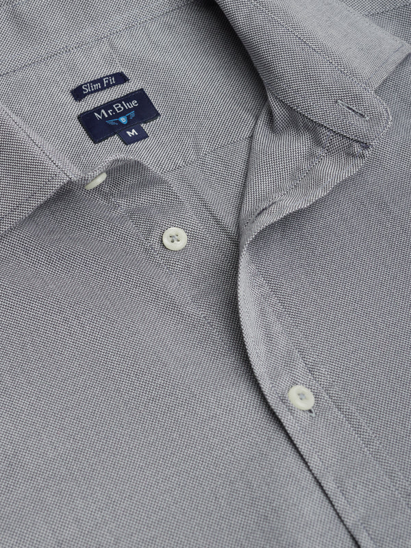 Slim Fit Oxford Shirt Grey